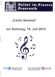 Konzert 2015: Canto General